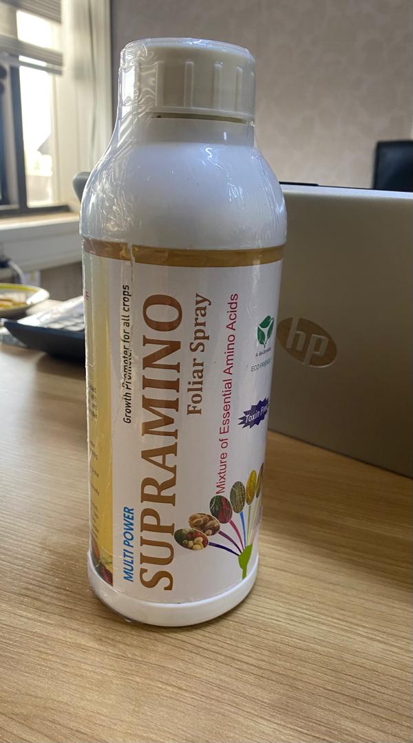Supramino Foliar Spray is a plant nutrition product designed to support healthy plant growth, improve nutrient uptake, and promote vigorous crop development. Applied directly to plant leaves, it helps deliver essential nutrients that support plant vitality, growth, and overall crop performance.